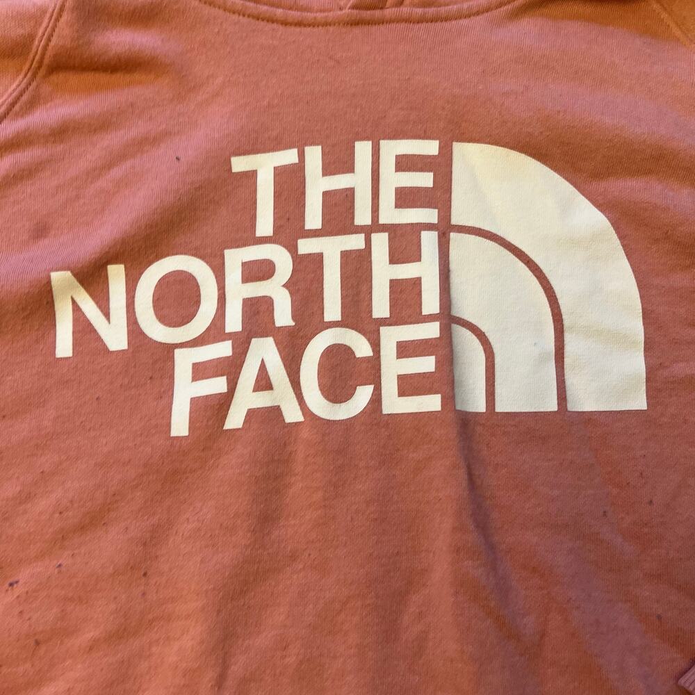 THE NORTH FACE Peach Pink Women’s Large Hoodie Pullover Sweatshirt - Picture 4 of 10